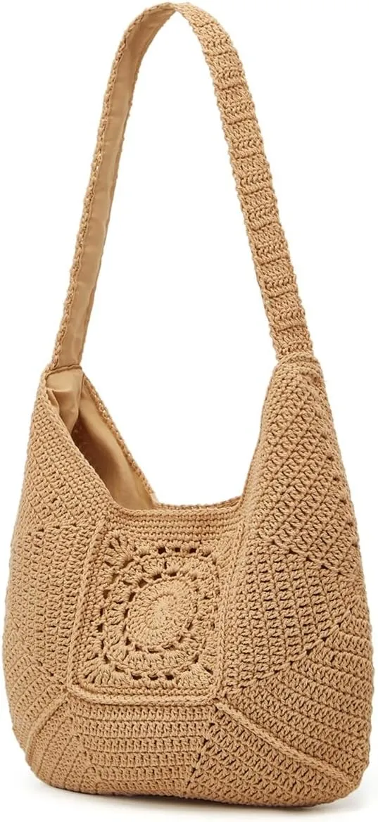 Epsion Women Straw Beach Bag Casual Bucket Tote Summer Woven Handbag Shoulder Bag Shopping Travel 2025