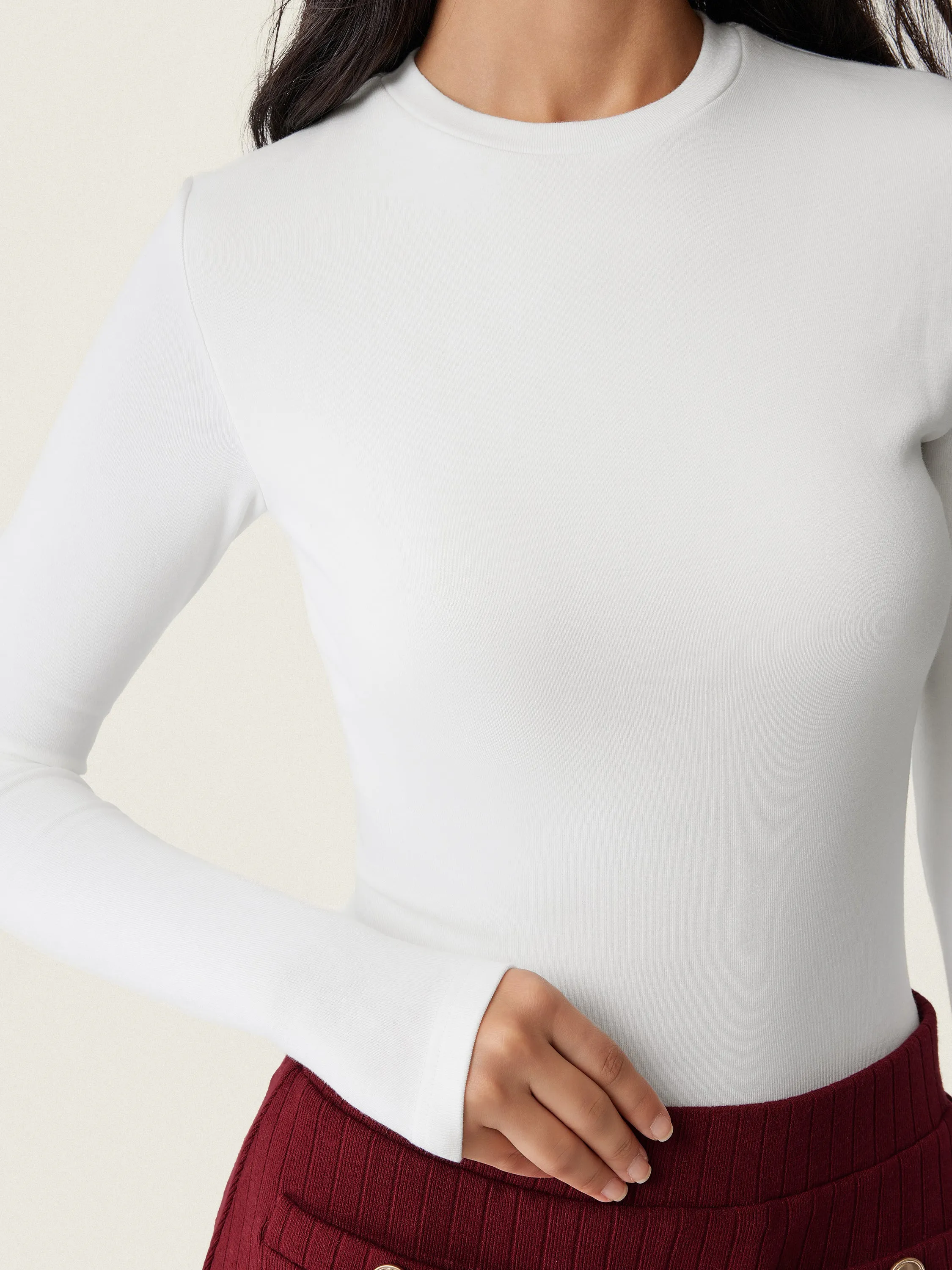 Essential Crew Cinch-The-Waist Brami Top