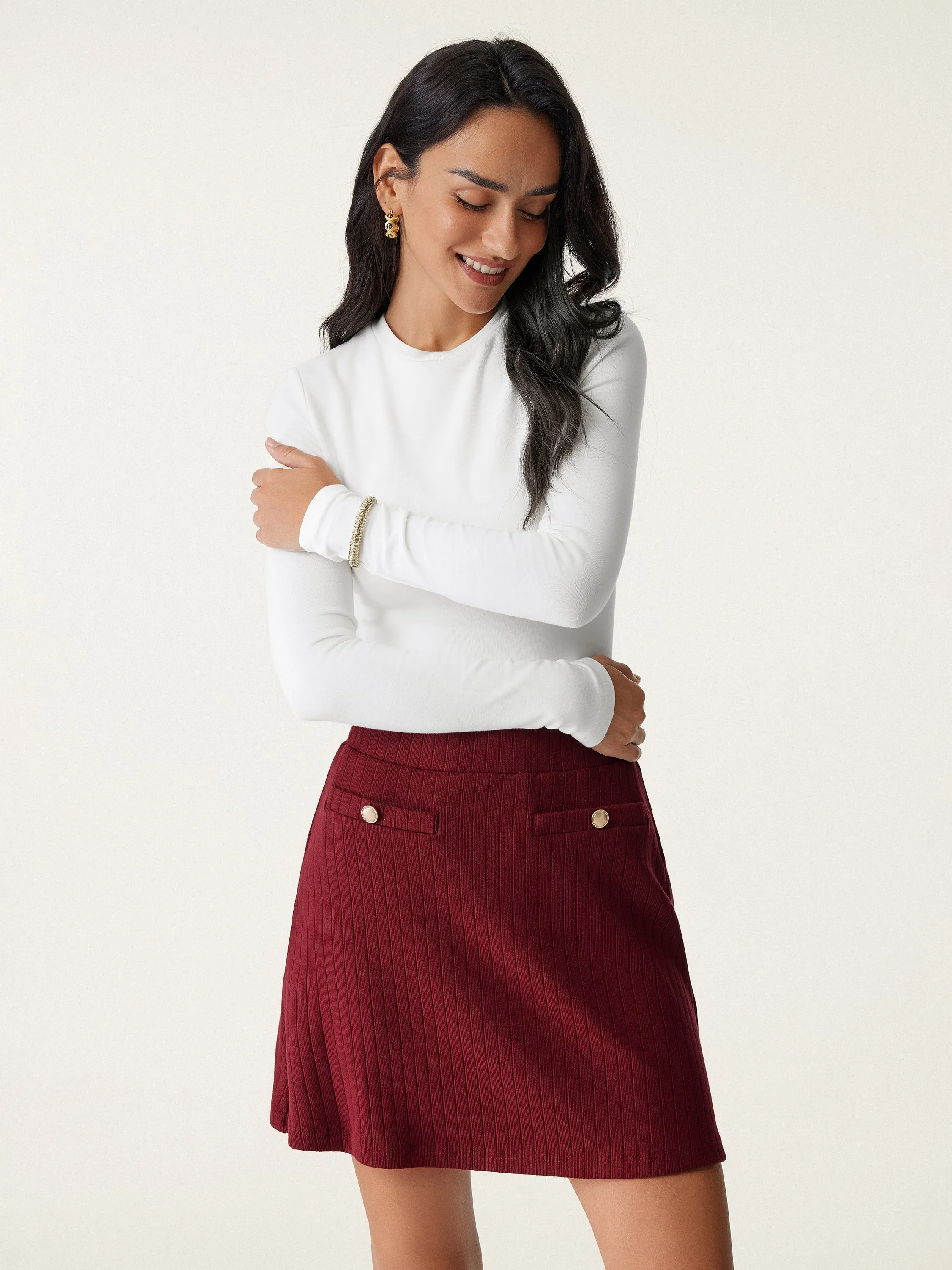 Essential Crew Cinch-The-Waist Brami Top