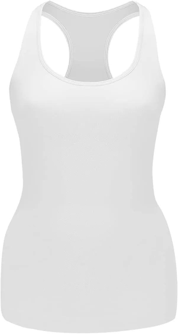 EUYZOU Women Tummy Control Shapewear Tank Tops - Seamless Compression Racerback Vest Body shaper Tank Top