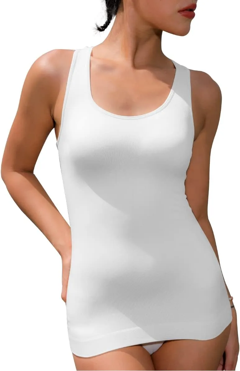 EUYZOU Women Tummy Control Shapewear Tank Tops - Seamless Compression Racerback Vest Body shaper Tank Top