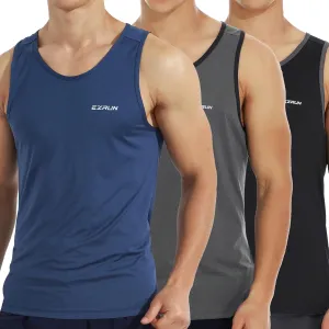 EZRUN Men's Quick Dry Sport Tank Top for Bodybuilding Gym Athletic Jogging Running,Fitness Training Workout Sleeveless Shirts