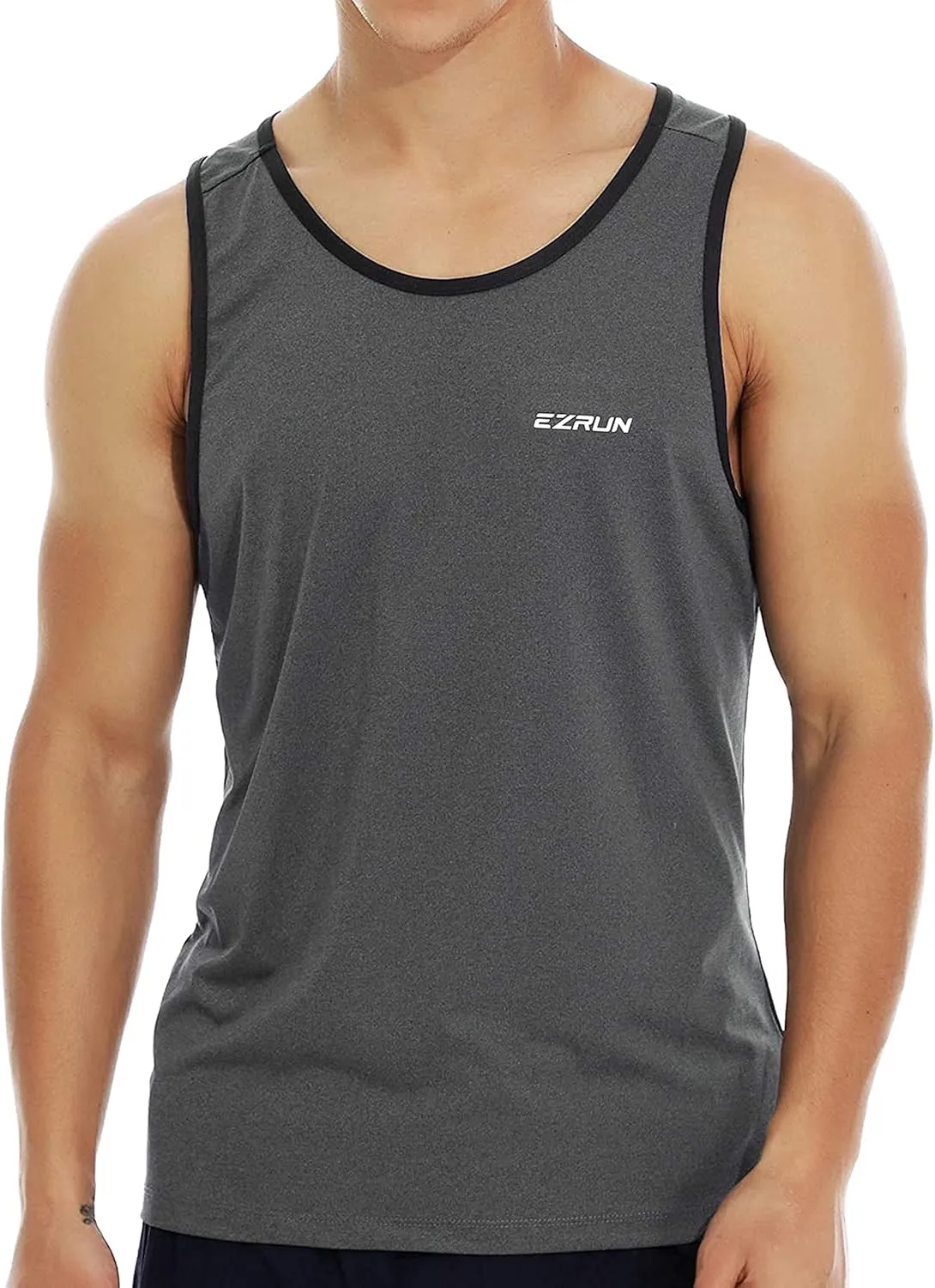 EZRUN Men's Quick Dry Sport Tank Top for Bodybuilding Gym Athletic Jogging Running,Fitness Training Workout Sleeveless Shirts