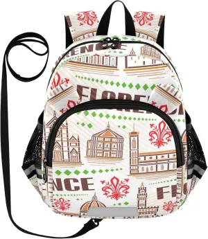 Famous Florence City Scape Little Kid Toddler Backpack Baby Boys Girls Kindergarten Pre School Bags Cute Cartoon Backpacks for children