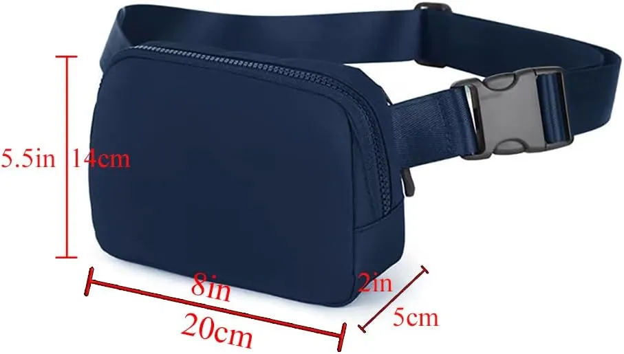 Fanny Belt Pack for Women Crossbody Bag for Sports Adjustable Strap (Navy Blue)