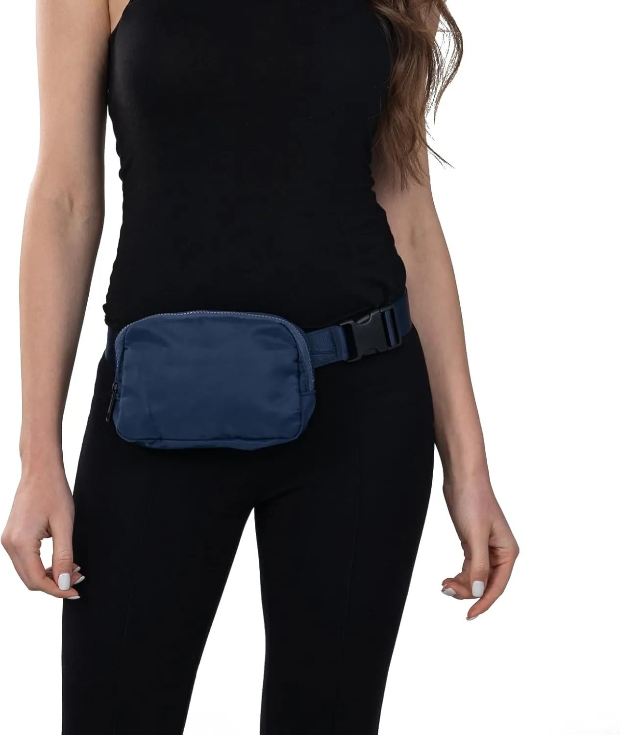 Fanny Belt Pack for Women Crossbody Bag for Sports Adjustable Strap (Navy Blue)
