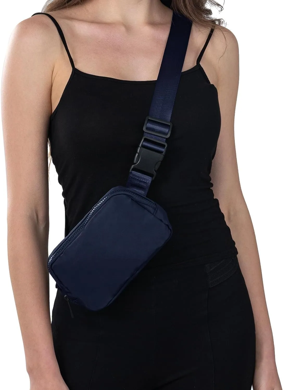 Fanny Belt Pack for Women Crossbody Bag for Sports Adjustable Strap (Navy Blue)