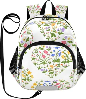 Fantasy Flowers in Retro Little Kid Toddler Backpack Baby Boys Girls Kindergarten Pre School Bags Cute Cartoon Backpacks for children