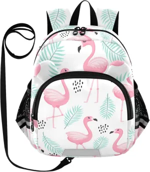 Flamingo Palm Leaves Little Kid Toddler Backpack Baby Boys Girls Kindergarten Pre School Bags Cute Cartoon Backpacks for children