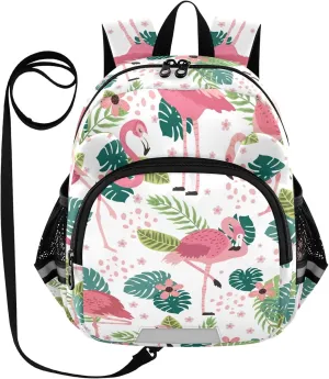 Flamingos in Different Poses Little Kid Toddler Backpack Baby Boys Girls Kindergarten Pre School Bags Cute Cartoon Backpacks for children
