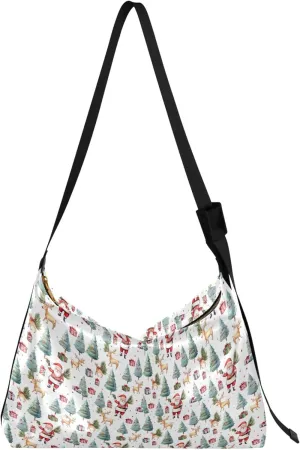 French Bulldog Pattern Hobo Women Handbag Leather Large Crossbody Purses Soft Animal Print Shoulder Handbag Purse