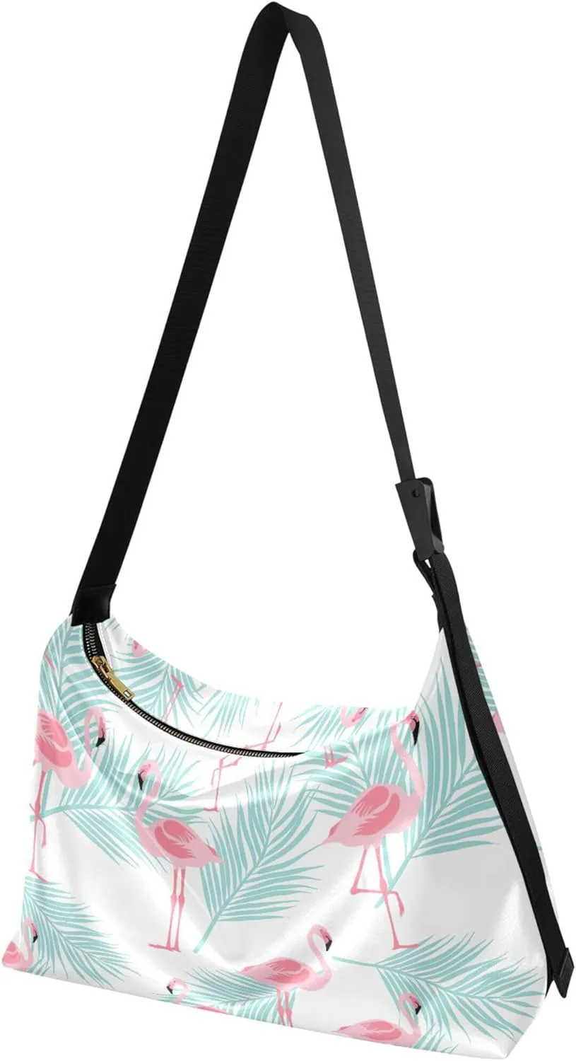 French Bulldog Pattern Hobo Women Handbag Leather Large Crossbody Purses Soft Animal Print Shoulder Handbag Purse
