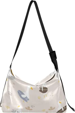 Funny Goose Surfer Summer PU Leather Shoulder Bag Hobo Large Crossbody Bag Colorful Animal Print Women Hobo Handbags