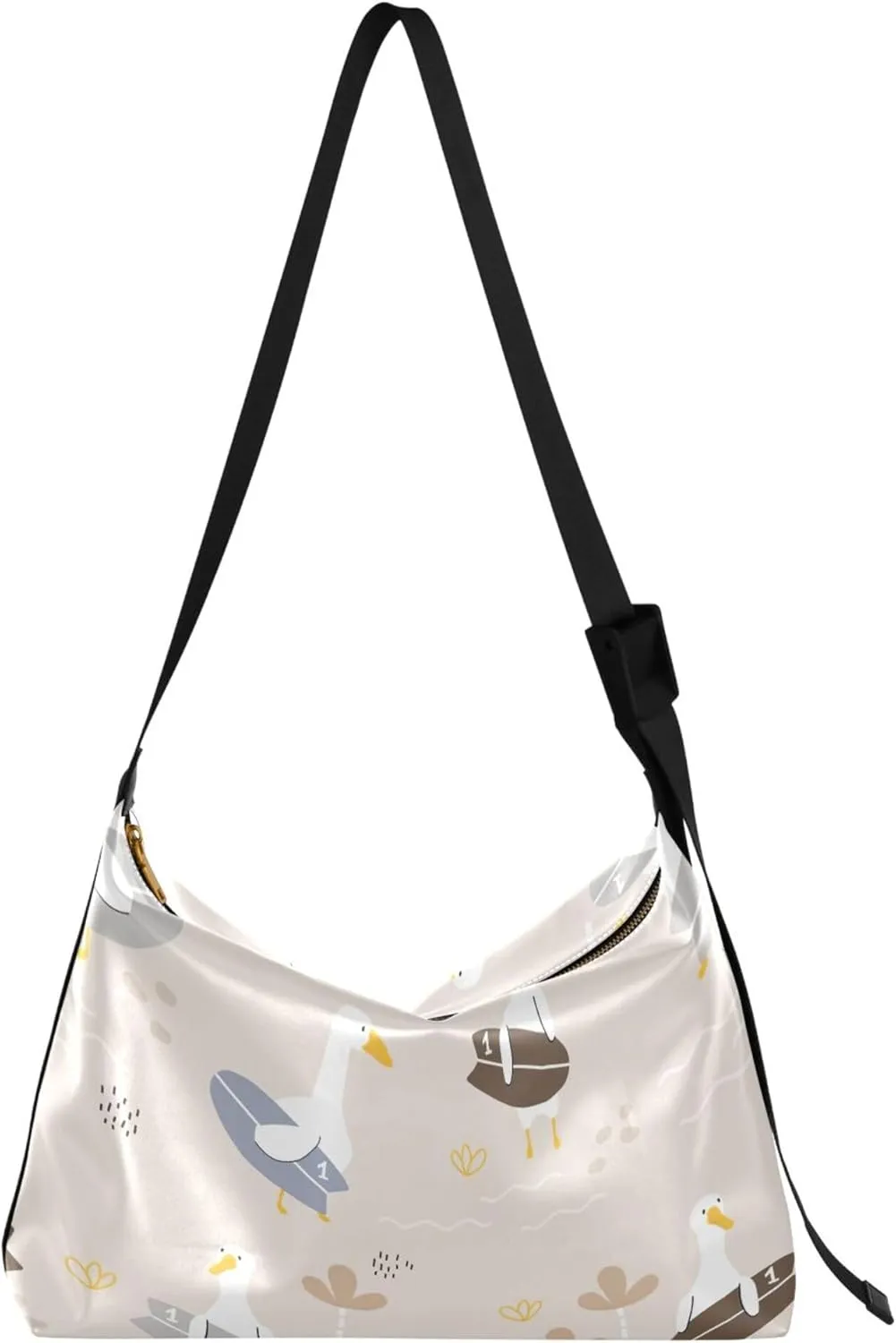 Funny Goose Surfer Summer PU Leather Shoulder Bag Hobo Large Crossbody Bag Colorful Animal Print Women Hobo Handbags