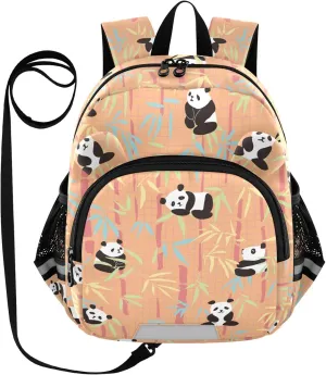 Funny Panda Bamboo Little Kid Toddler Backpack Baby Boys Girls Kindergarten Pre School Bags Cute Cartoon Backpacks for children