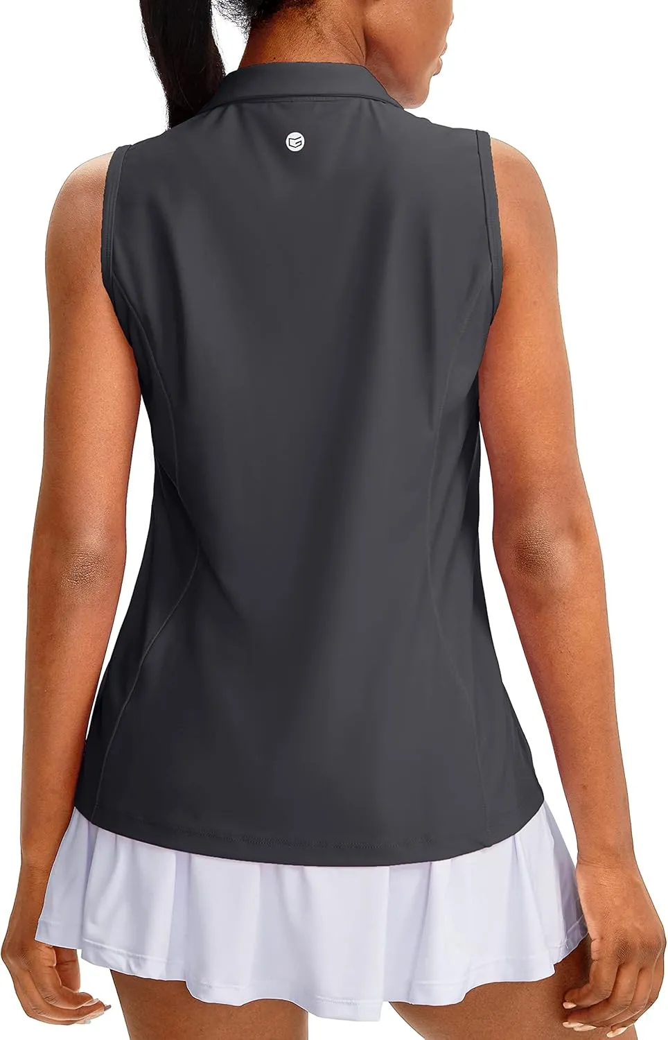 G Gradual Women's Sleeveless Golf Polo Shirts Tennis Quick Dry Collared Tank Tops V-Neck Polos for Women