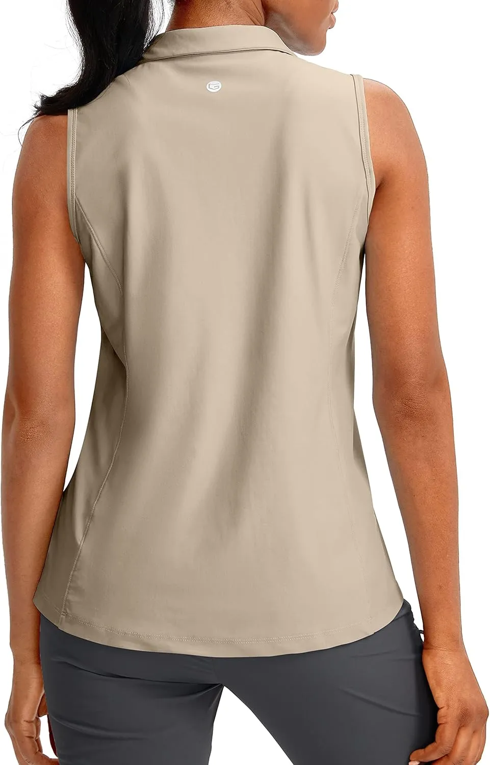 G Gradual Women's Sleeveless Golf Polo Shirts Tennis Quick Dry Collared Tank Tops V-Neck Polos for Women