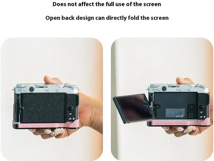Genuine Real Leather Camera Half Case for Fu ji Film X-M5 Protector Cover Bag (Gray 1 Case Only)