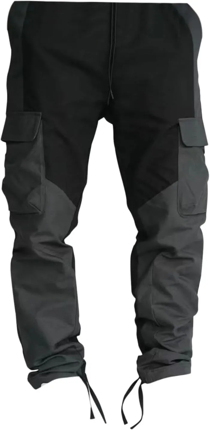GIERIDUC Mens Cargo Sweatpants Casual Pantalones De Deporte De Hombre Mens White Sweatpants Large Joggers with Zip Pockets
