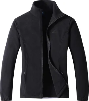 GIMECEN Women's Lightweight Full Zip Soft Polar Fleece Jacket Outdoor Recreation Coat With Zipper Pockets