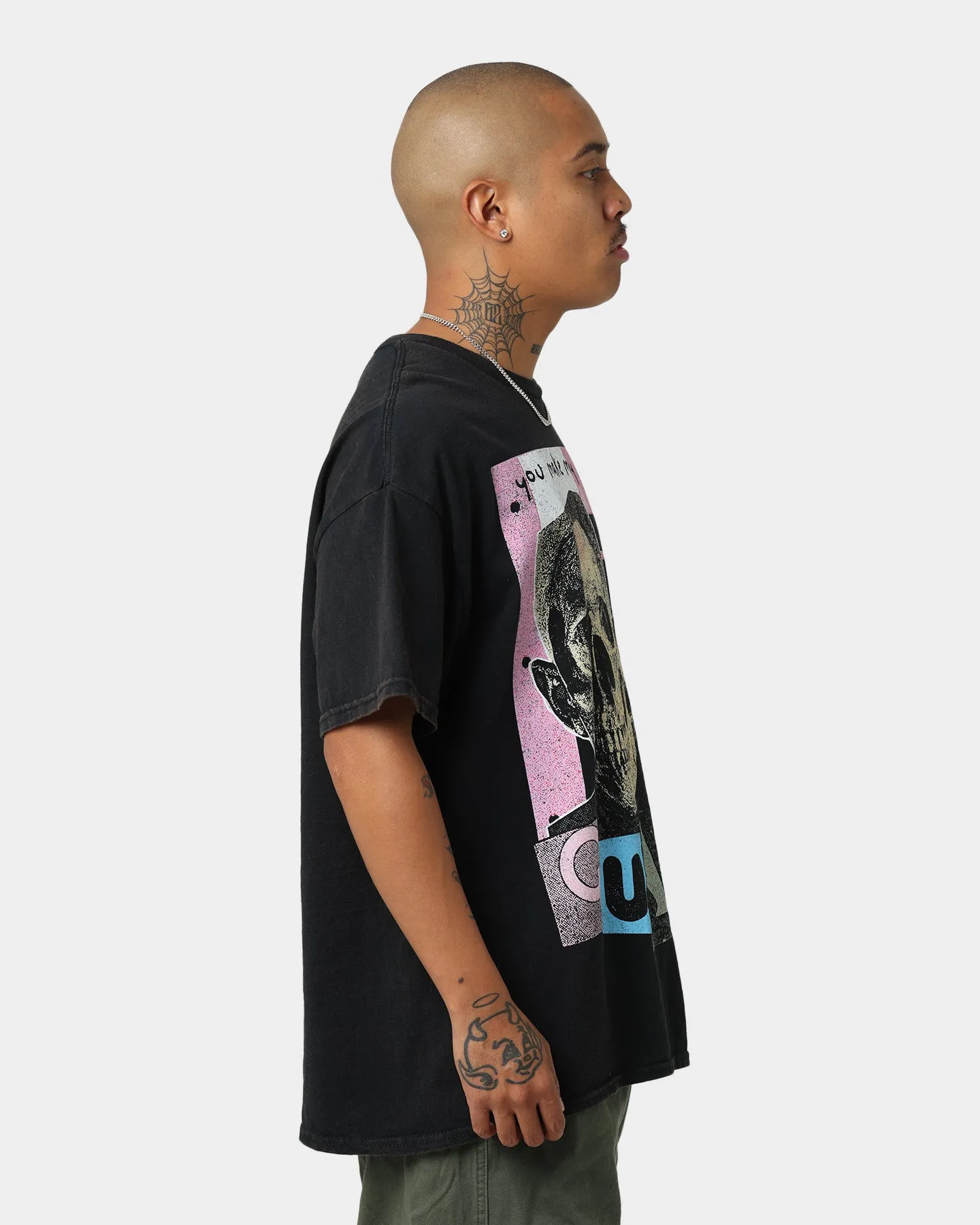 Goat Crew Earfquake Skull Vintage T-Shirt Black Wash