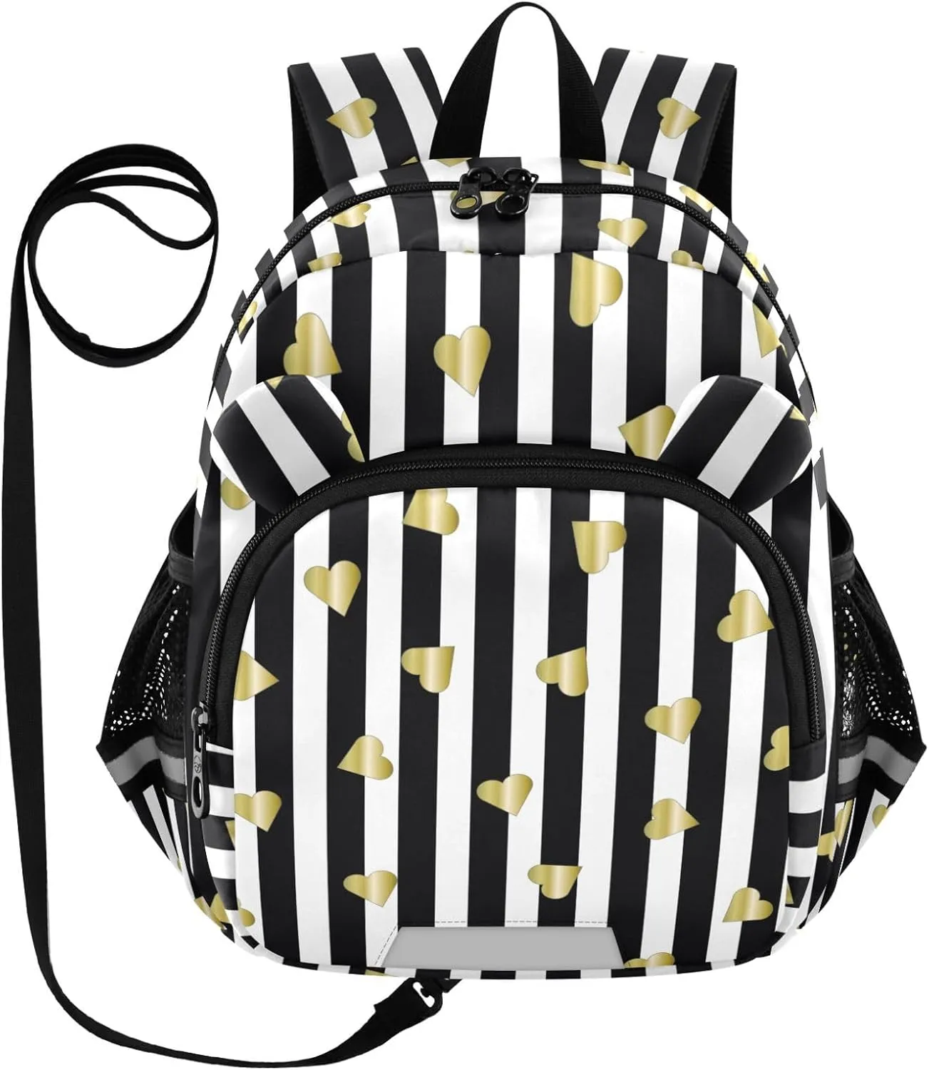 Golden Hearts Confetti Little Kid Toddler Backpack Baby Boys Girls Kindergarten Pre School Bags Cute Cartoon Backpacks for children