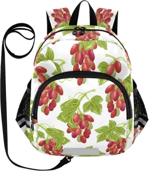 Grapevine with Leaves Little Kid Toddler Backpack Baby Boys Girls Kindergarten Pre School Bags Cute Cartoon Backpacks for children