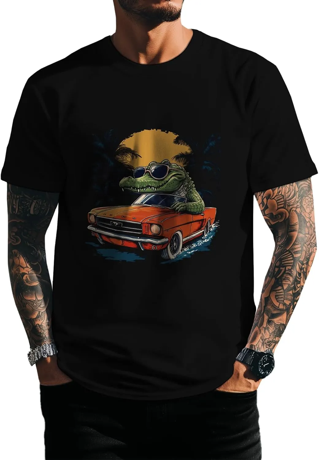 Graphic T-Shirts for Men Short Sleeve Cotton Casual Erater Shirt Big and Tall Lightweight Summer Tops