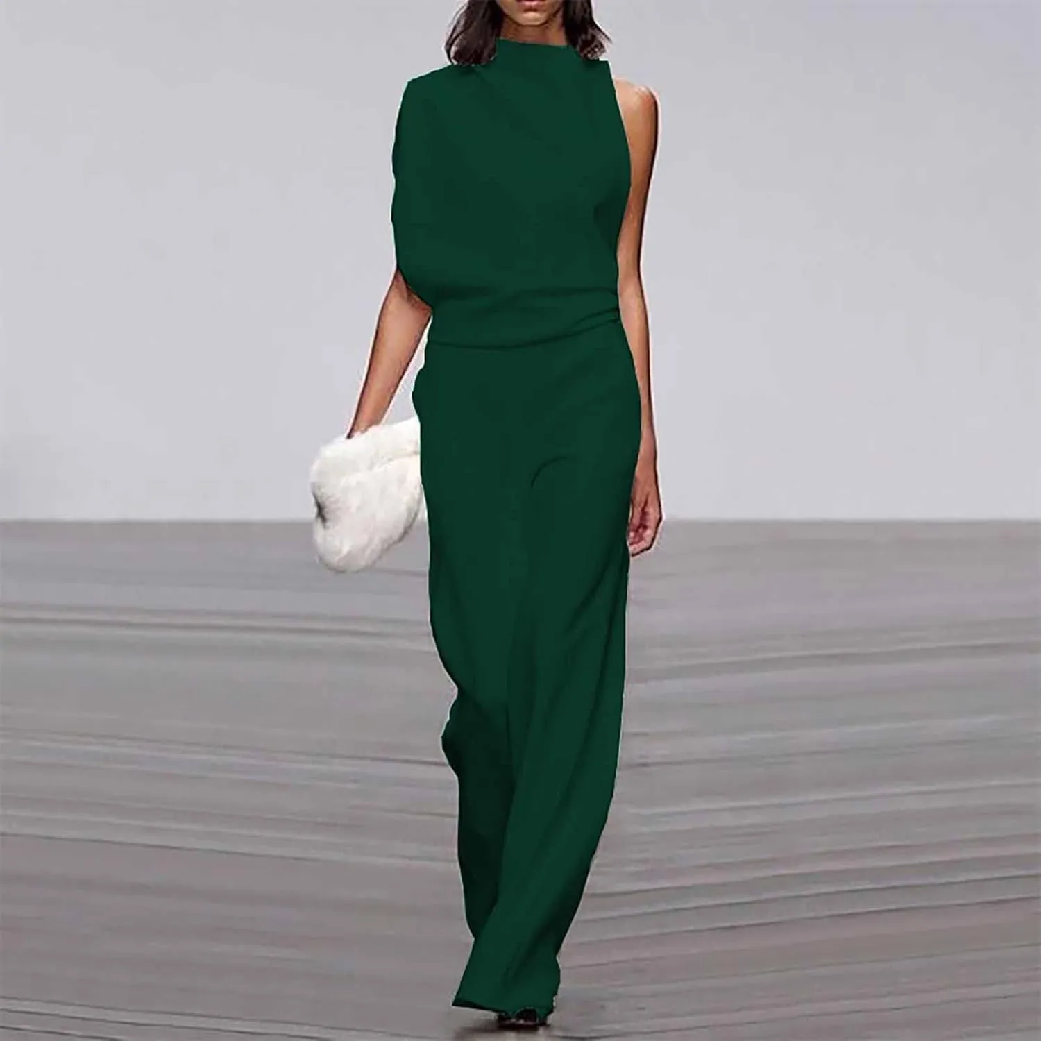 Gym Pants for Women,Women's Banquet Dress Jumpsuit Sexy Hanging Neck Women's Trousers Spring&Summer Clothing