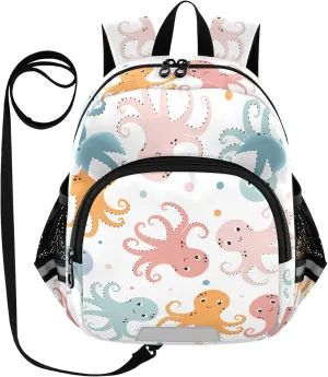Hand Drawing Octopus Little Kid Toddler Backpack Baby Boys Girls Kindergarten Pre School Bags Cute Cartoon Backpacks for children