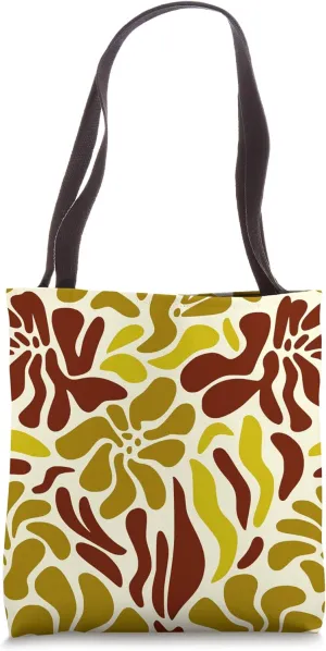 Henri Matisse Fall Flower Cut-Outs Mid-Century Boho Pattern Tote Bag