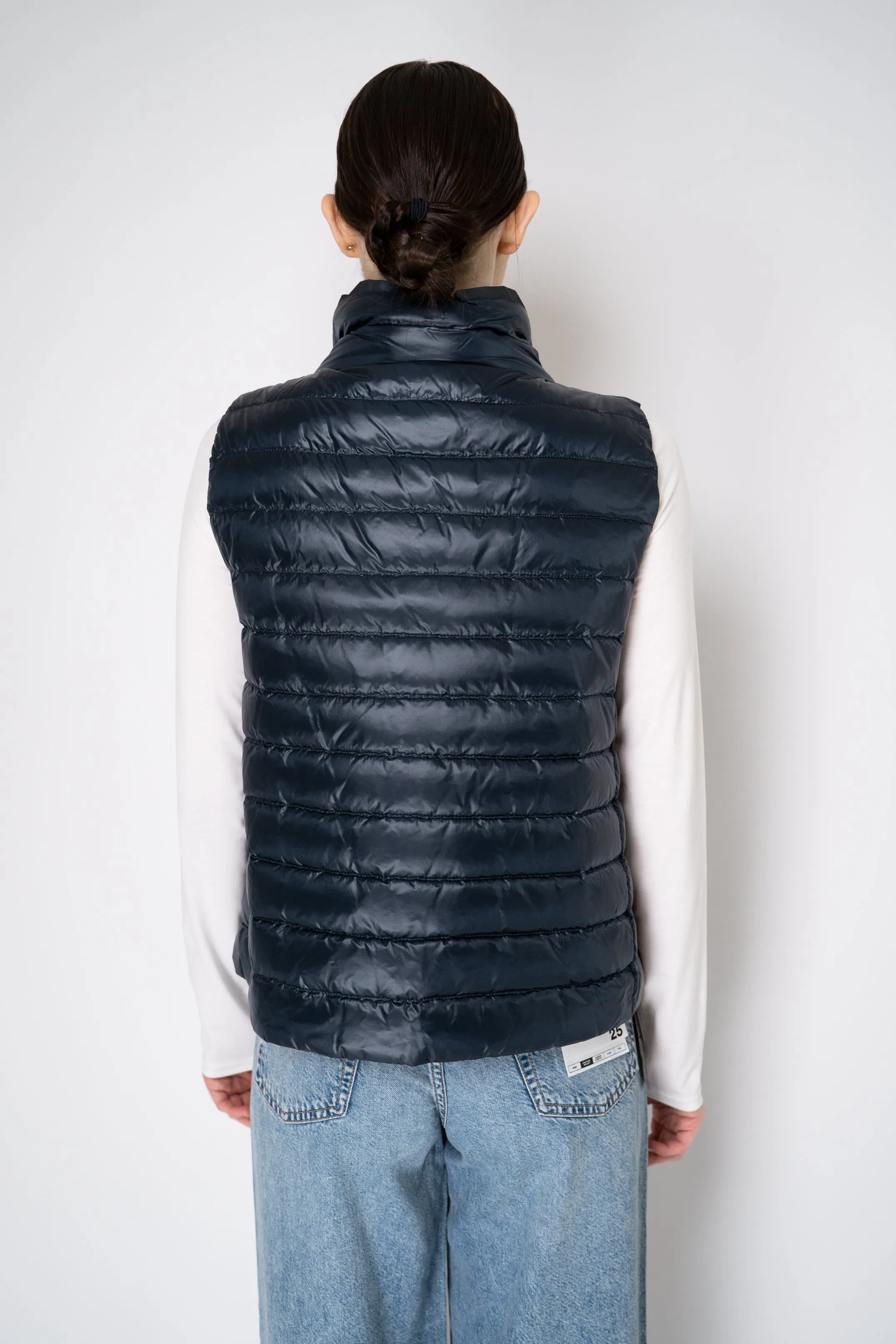 Herno Reversible Padded Vest in Navy / Grey