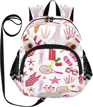 Holiday Beach Elements Little Kid Toddler Backpack Baby Boys Girls Kindergarten Pre School Bags Cute Cartoon Backpacks for children