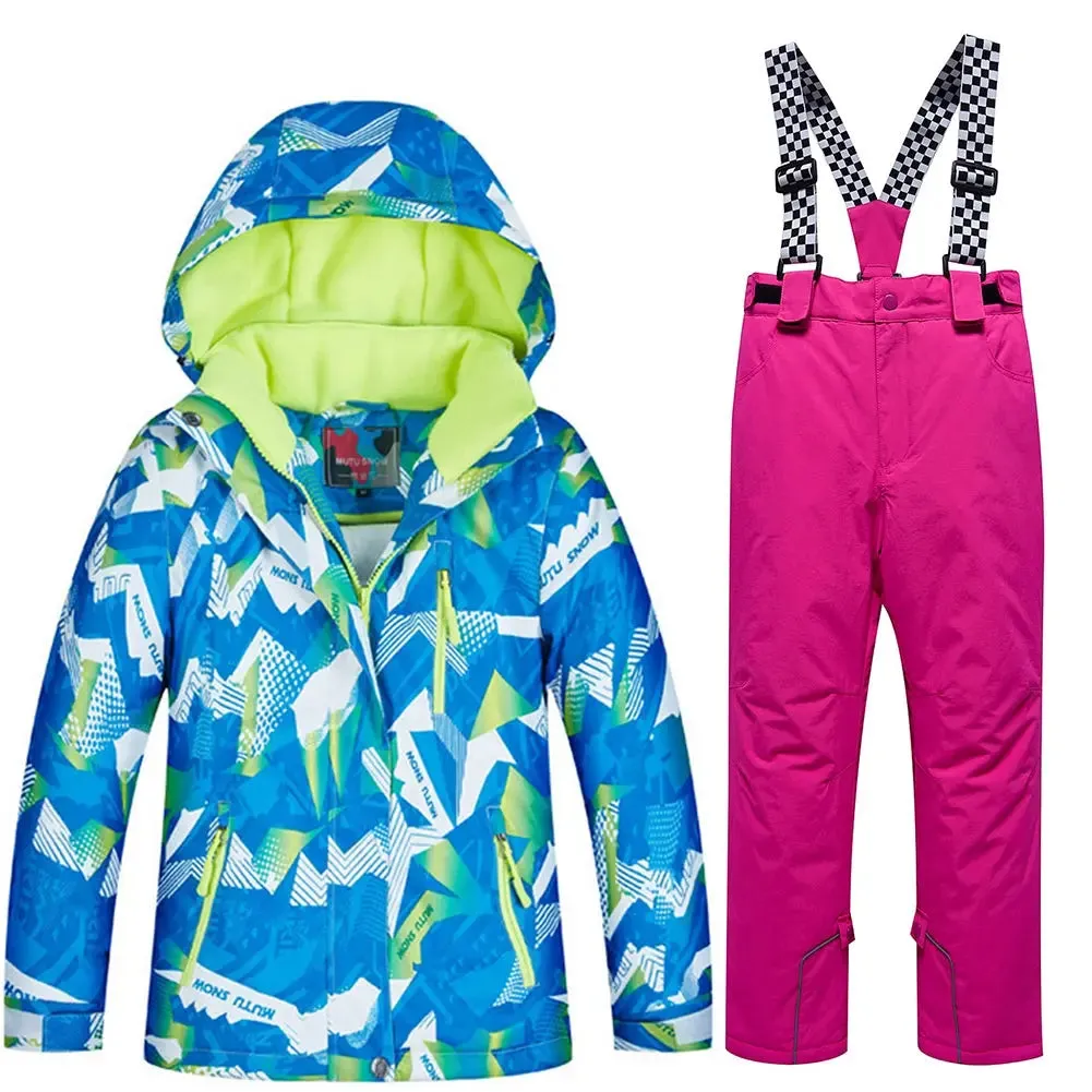 Hotian Kids Skiing Snowboarding Insulated Suits Windproof