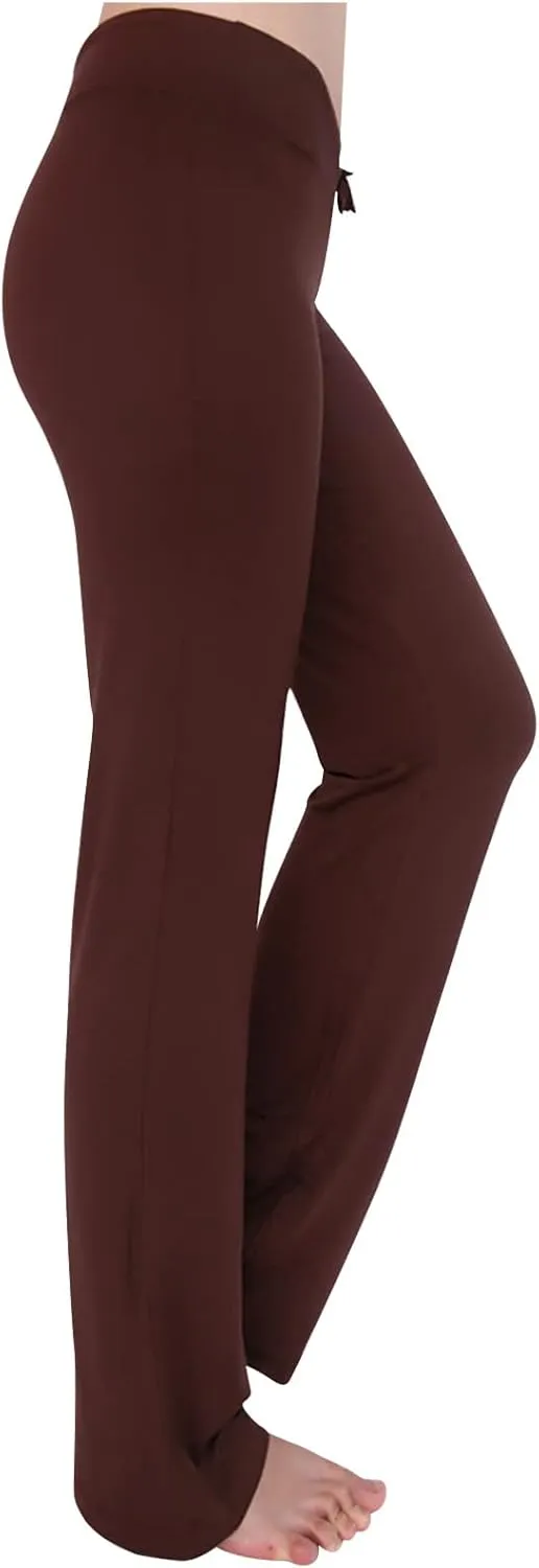 Hvyesh Womens Yoga Pants Wide Leg High Waist Tummy Control Loose Comfy Lounge Trousers Bootcut Drawstring Workout Leggings