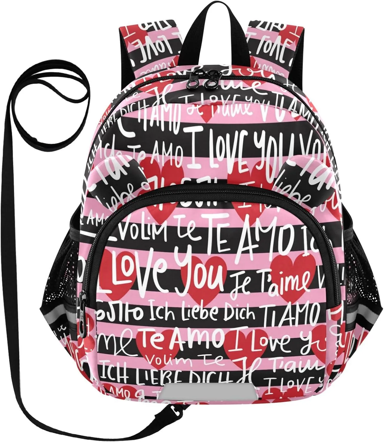 I Love You in English Little Kid Toddler Backpack Baby Boys Girls Kindergarten Pre School Bags Cute Cartoon Backpacks for children