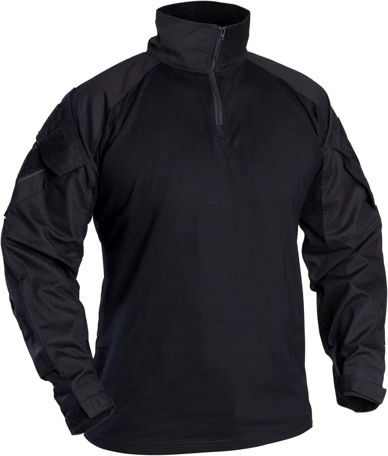 IDOGEAR SPORTS G3 Combat Shirts Mens Tactical Shirt with Elbow Pads 1/4 Zipper Collar Long Sleeves Top Military Clothing