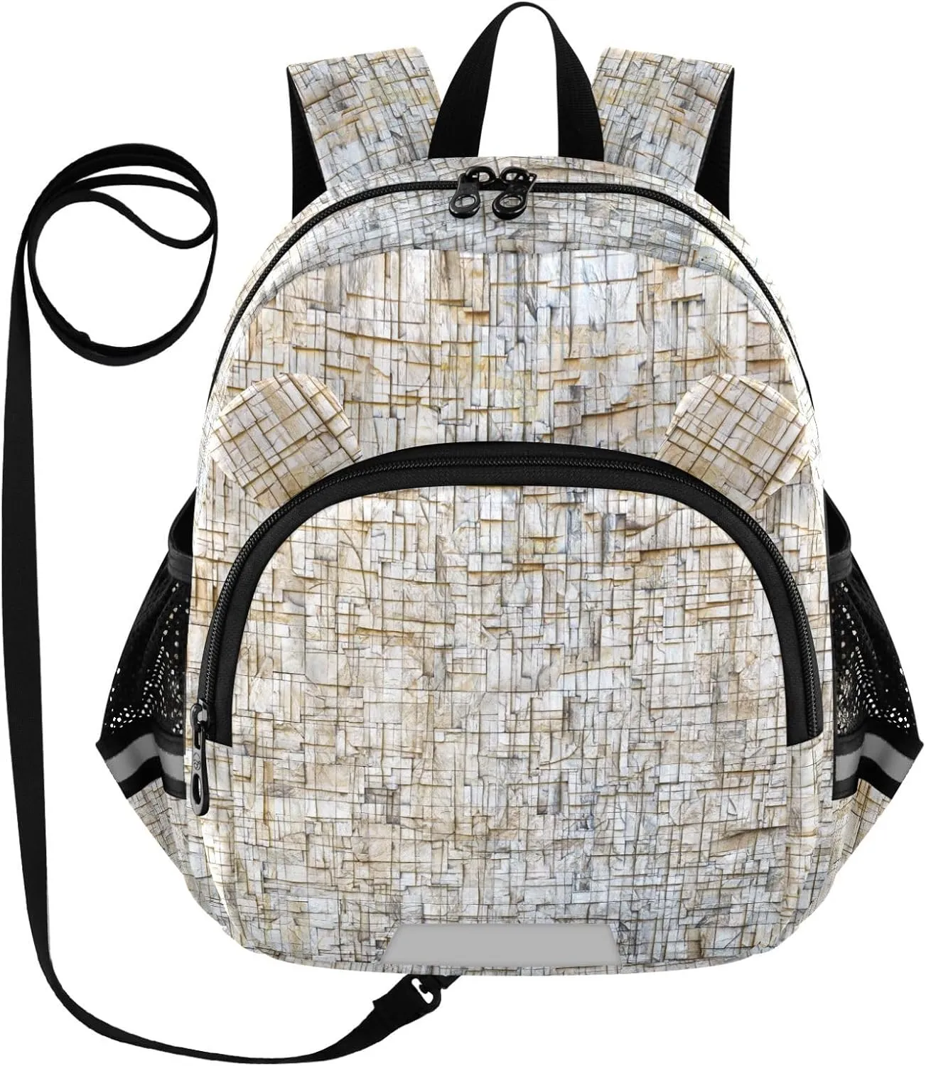 Irregular Beige Brick Little Kid Toddler Backpack Baby Boys Girls Kindergarten Pre School Bags Cute Cartoon Backpacks for children