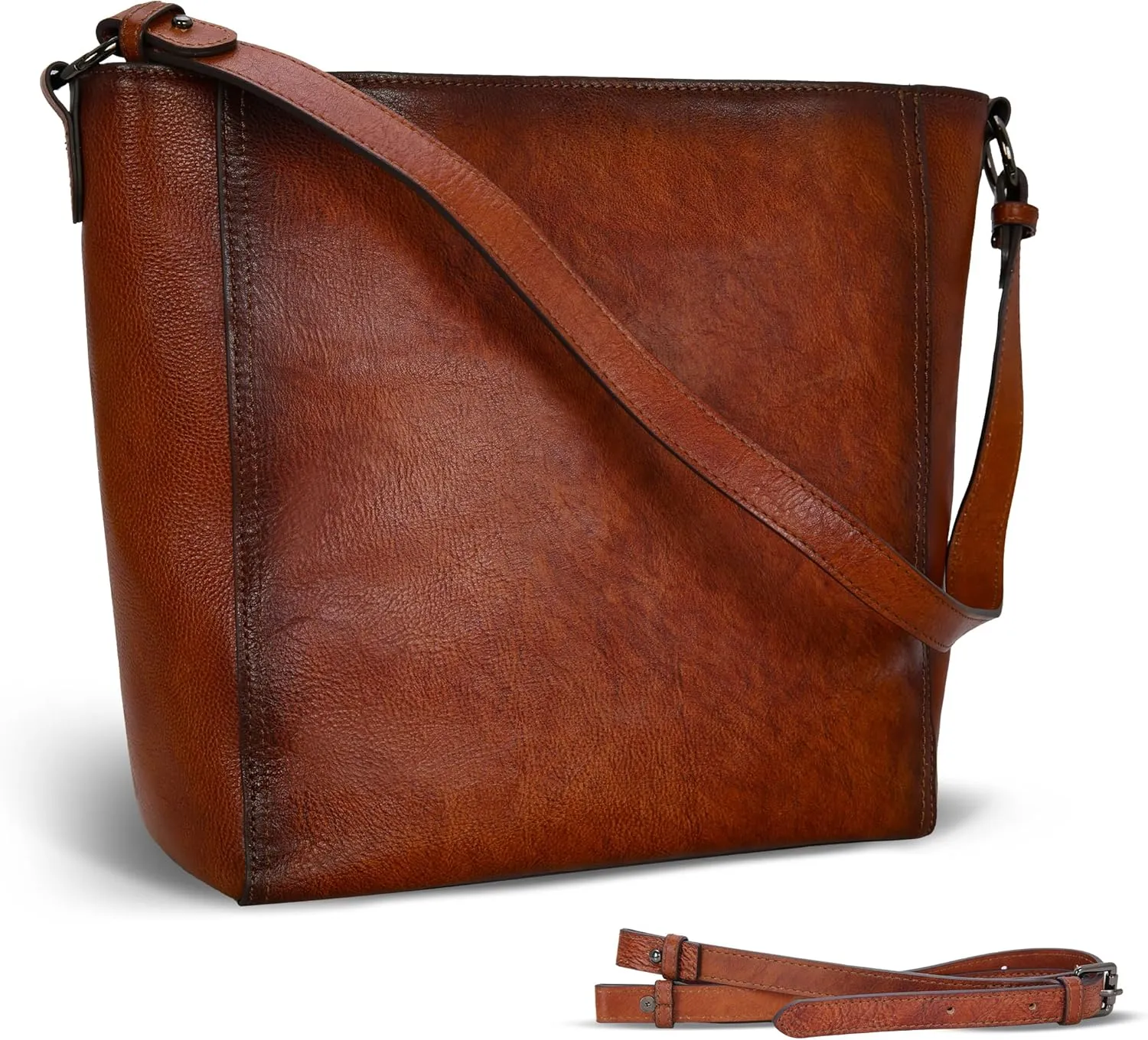 Iswee Leather Purses for Women Tote Bag Designer Crossbody Bag Womens Shoulder Handbag Satchel Medium Work Purses