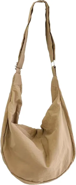 KARRESLY Nylon Crescent Crossbody Bag for Women Men Casual Tote Handbag