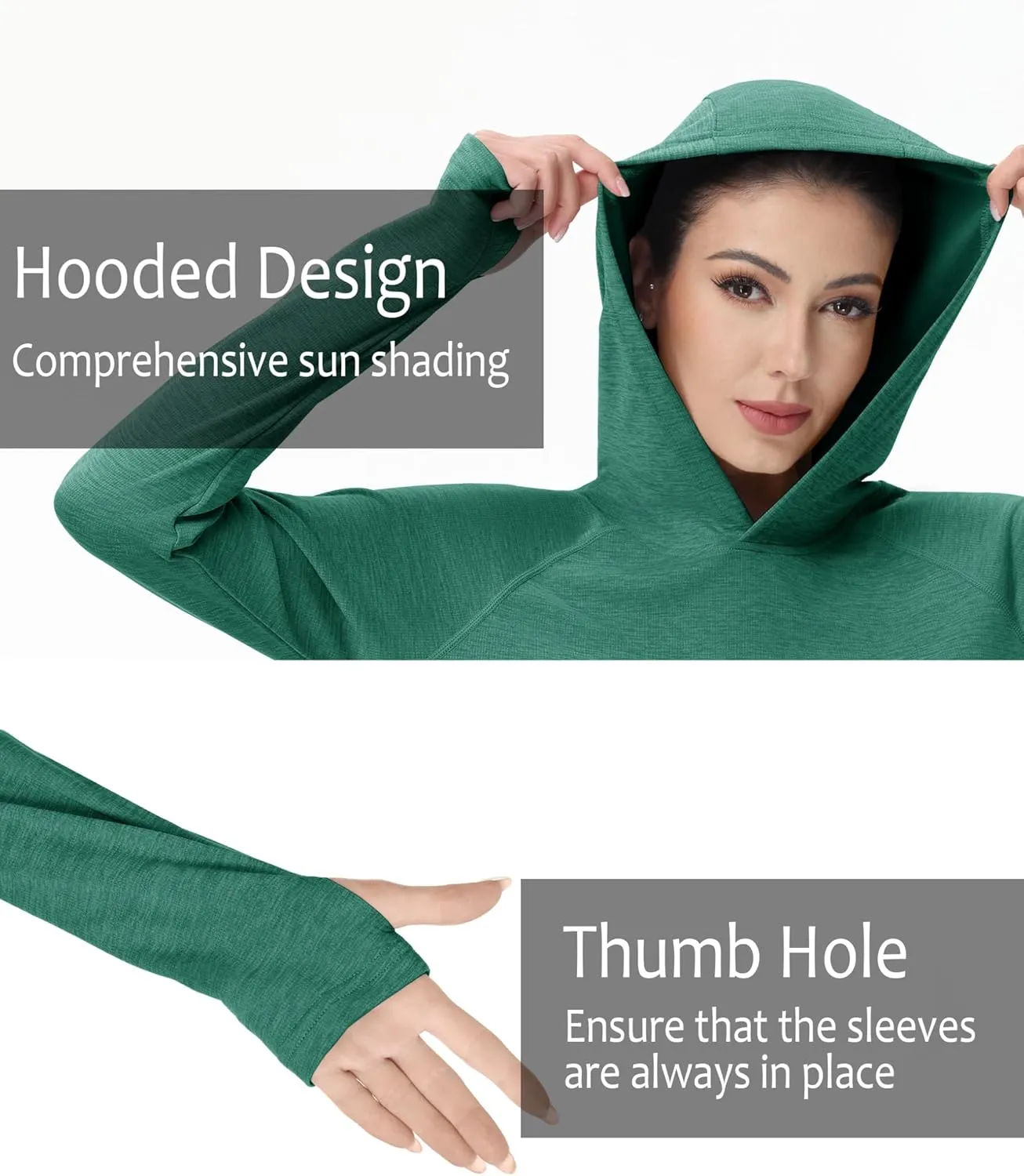 KEFITEVD Womens UPF 50  Sun Protection Hoodies UV Long Sleeve Shirts Lightweight Quick Dry Tops Hiking Fishing
