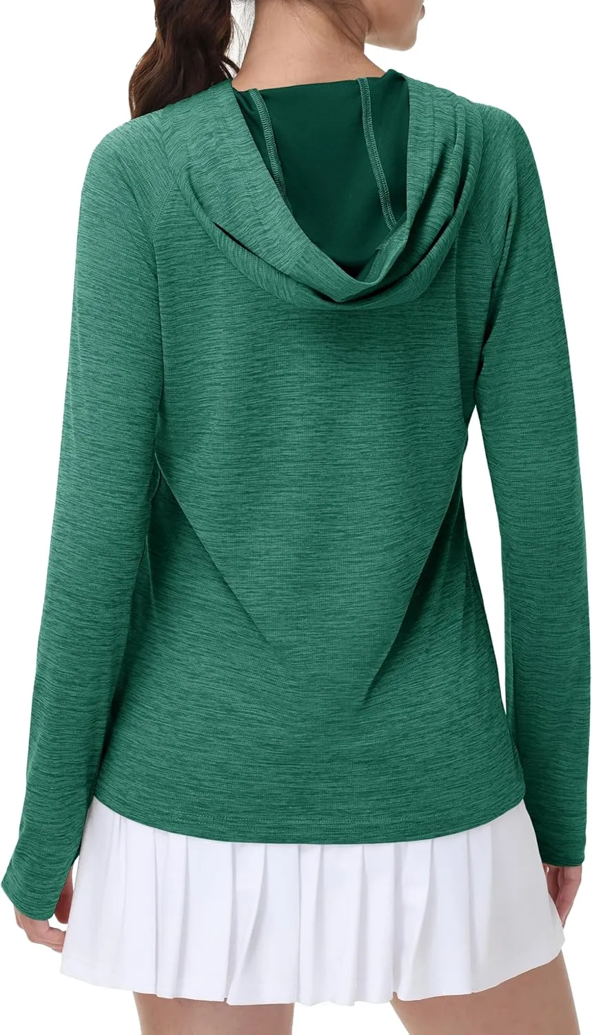 KEFITEVD Womens UPF 50  Sun Protection Hoodies UV Long Sleeve Shirts Lightweight Quick Dry Tops Hiking Fishing