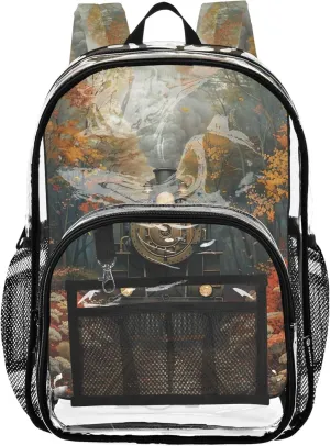 Kids Backpack Boys Girls Summer Train to Autumn Travel Clear Bags for Women Plastic School Clear Bookbag
