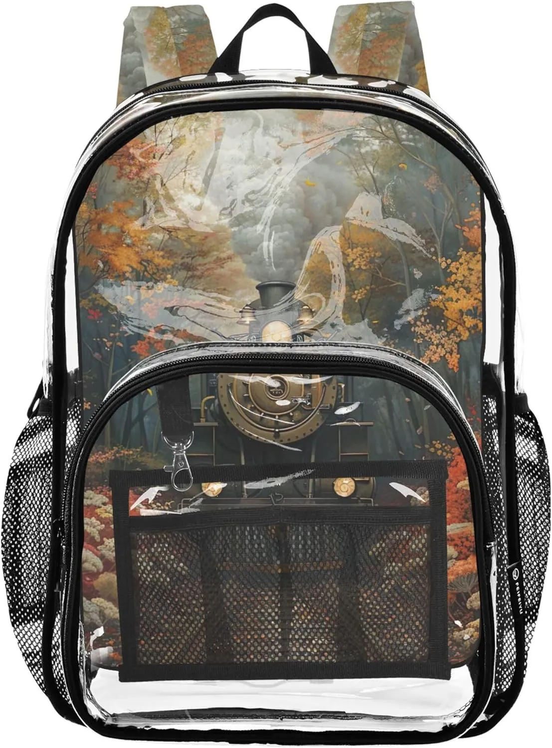 Kids Backpack Boys Girls Summer Train to Autumn Travel Clear Bags for Women Plastic School Clear Bookbag