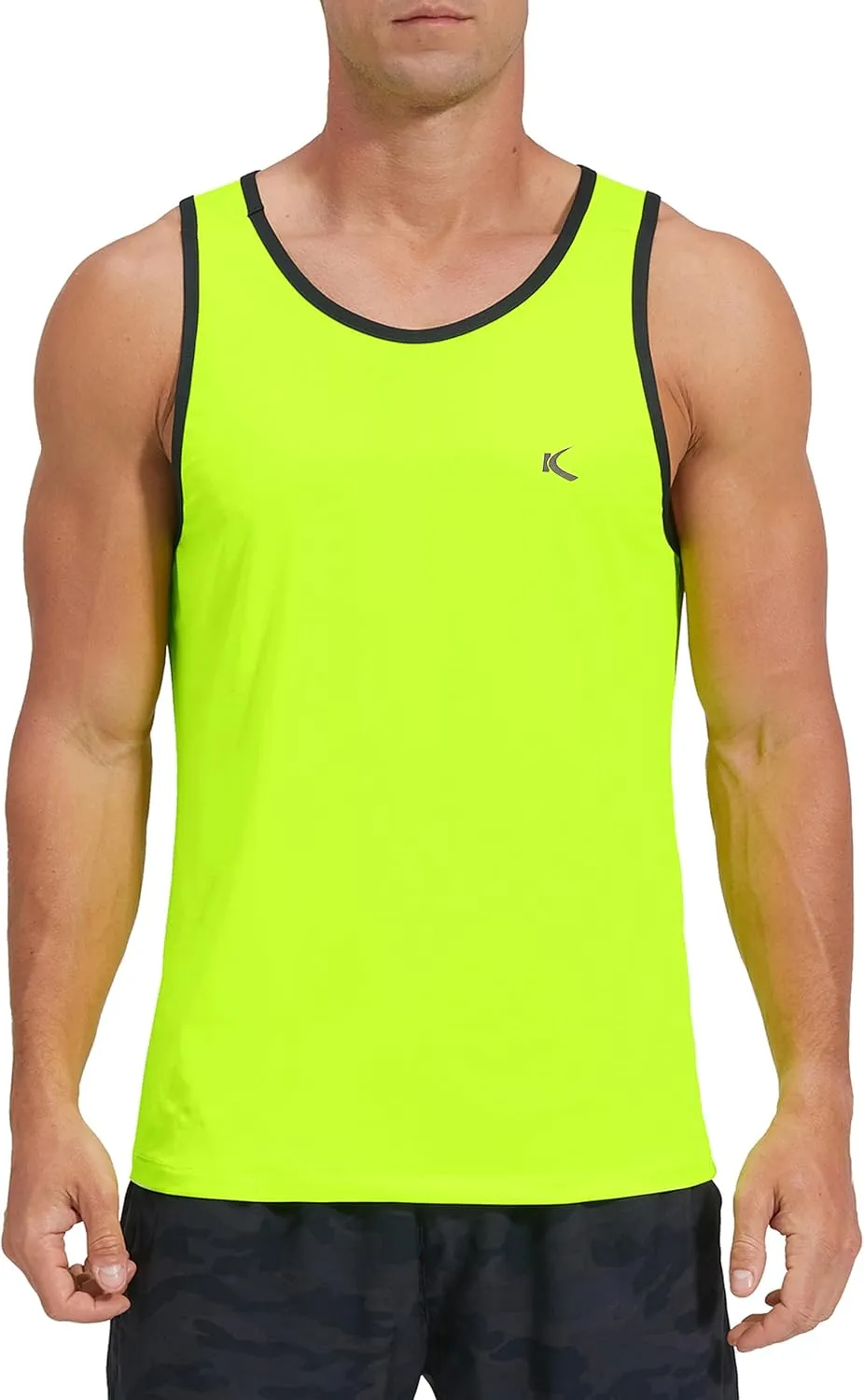 KPSUN Men's Quick Dry Sports Tank Tops Athletic Gym Bodybuilding Fitness Sleeveless Shirts for Beach Running Workout