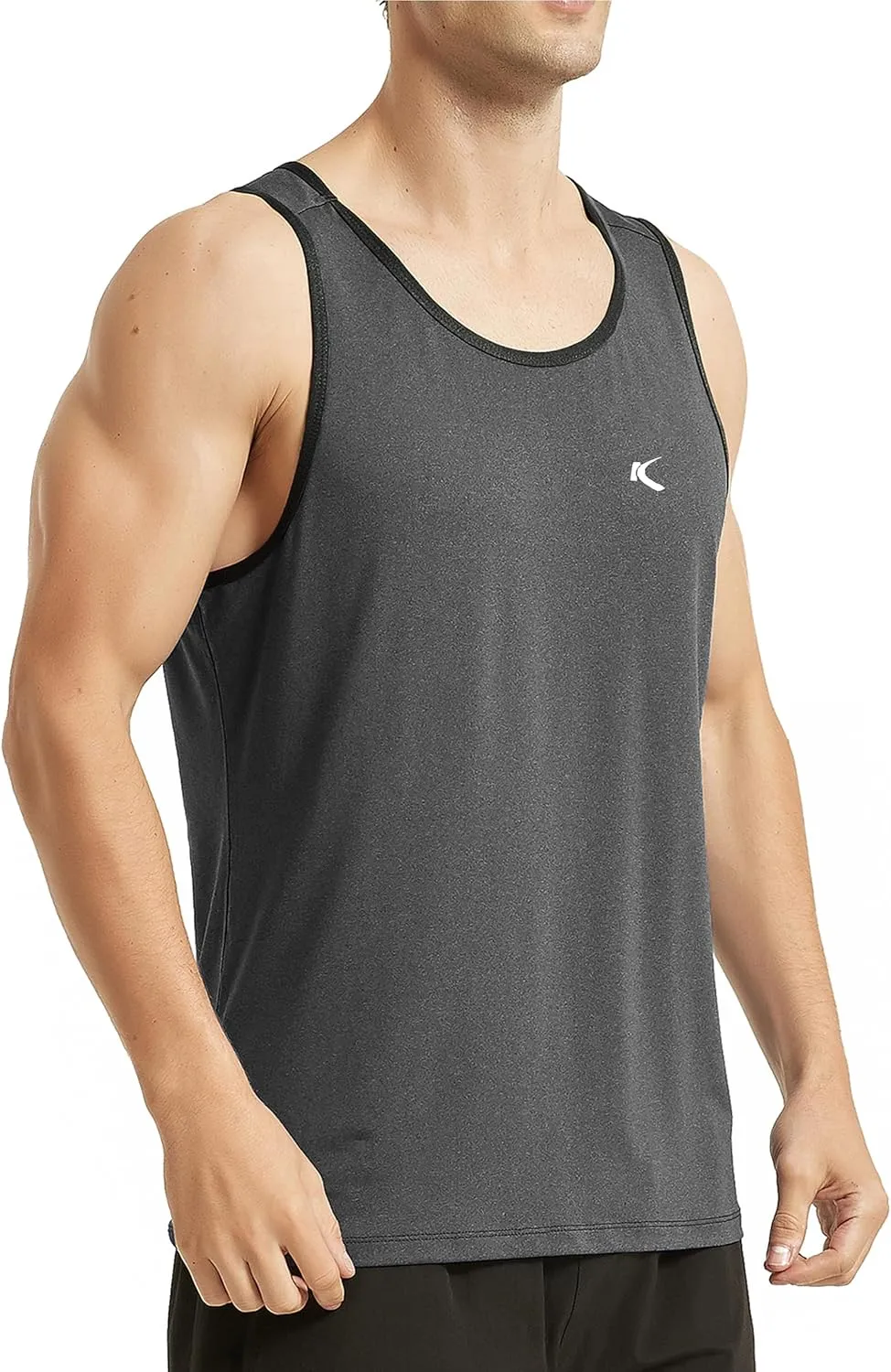 KPSUN Men's Quick Dry Sports Tank Tops Athletic Gym Bodybuilding Fitness Sleeveless Shirts for Beach Running Workout