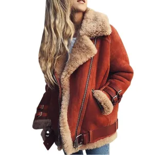 Lambs wool Coat New Womens Lambs Wool Liner Coat Aviator