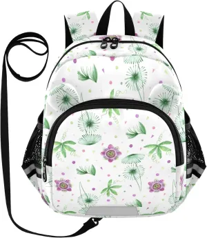 Leaves and Flowers Little Kid Toddler Backpack Baby Boys Girls Kindergarten Pre School Bags Cute Cartoon Backpacks for children