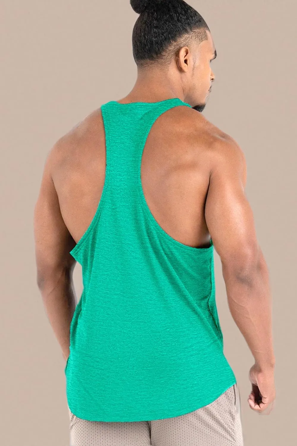Lehmanlin Men's Bodybuilding Stringer Tank Tops Y-Back Gym Fitness Muscle T Shirt Quick Dry (1or3 Pack)