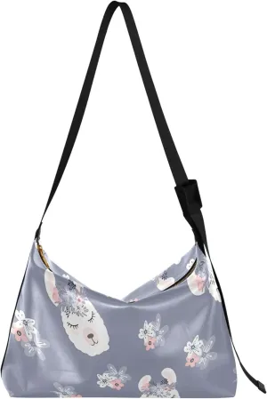Lemon Branch Jasmine Flowers PU Leather Women Bag Hobo Cross Body Men Bag Animal Print Crossbody Hobo Purse